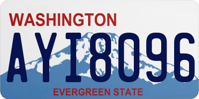 WA license plate AYI8096