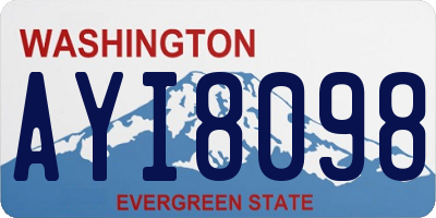 WA license plate AYI8098