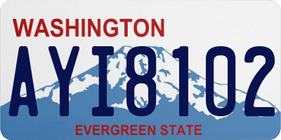 WA license plate AYI8102