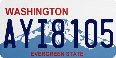 WA license plate AYI8105