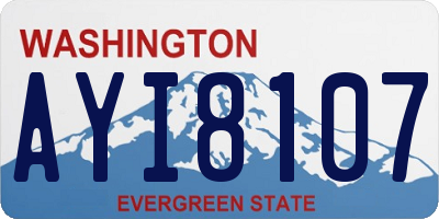 WA license plate AYI8107