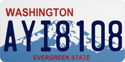 WA license plate AYI8108