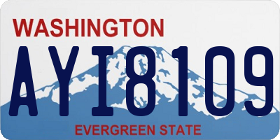 WA license plate AYI8109