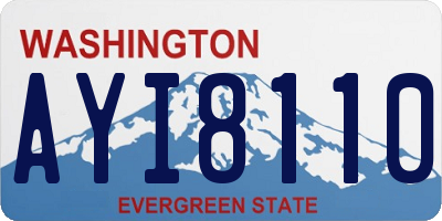 WA license plate AYI8110