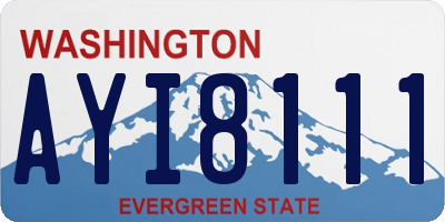 WA license plate AYI8111
