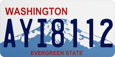 WA license plate AYI8112