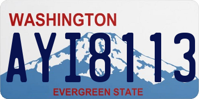 WA license plate AYI8113