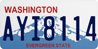 WA license plate AYI8114