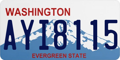 WA license plate AYI8115