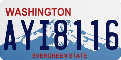 WA license plate AYI8116