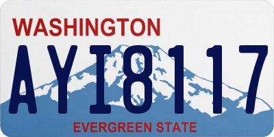 WA license plate AYI8117