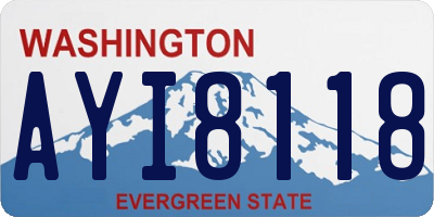 WA license plate AYI8118