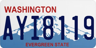 WA license plate AYI8119