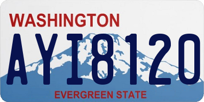 WA license plate AYI8120