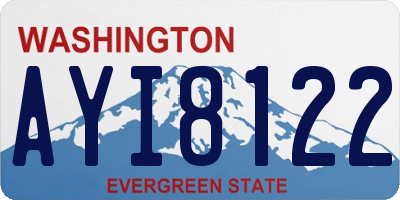 WA license plate AYI8122