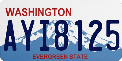 WA license plate AYI8125