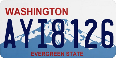 WA license plate AYI8126