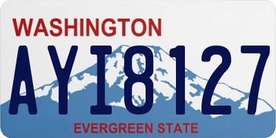 WA license plate AYI8127