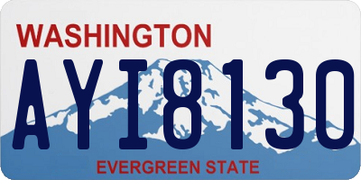 WA license plate AYI8130