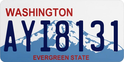 WA license plate AYI8131