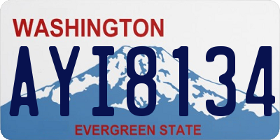WA license plate AYI8134