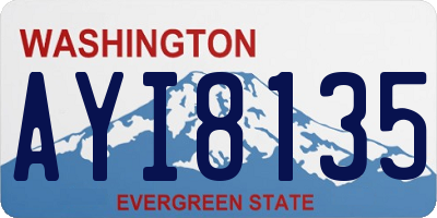 WA license plate AYI8135