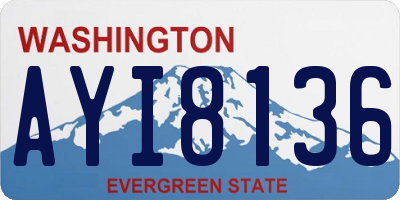 WA license plate AYI8136