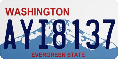 WA license plate AYI8137