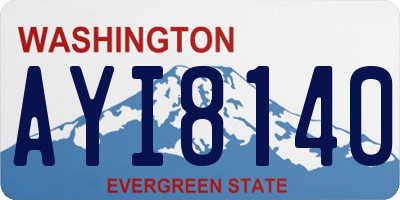 WA license plate AYI8140