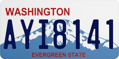 WA license plate AYI8141