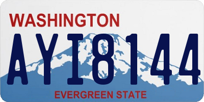 WA license plate AYI8144