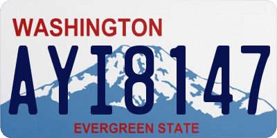 WA license plate AYI8147
