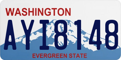 WA license plate AYI8148