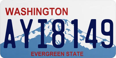 WA license plate AYI8149