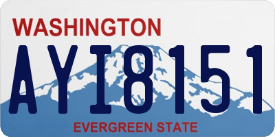 WA license plate AYI8151