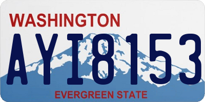 WA license plate AYI8153