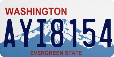 WA license plate AYI8154