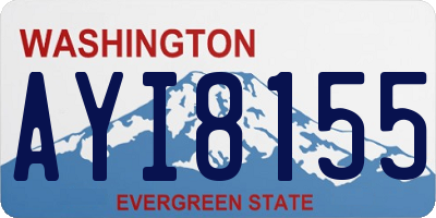 WA license plate AYI8155