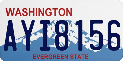 WA license plate AYI8156
