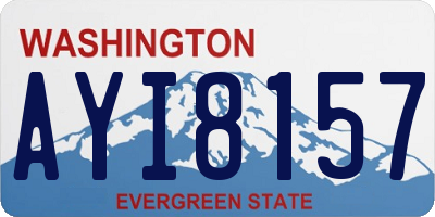 WA license plate AYI8157