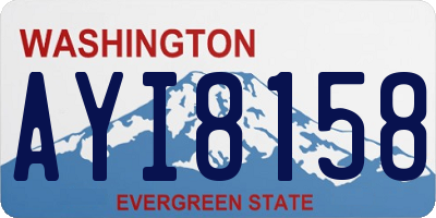 WA license plate AYI8158