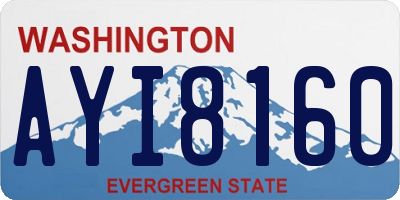 WA license plate AYI8160