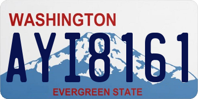 WA license plate AYI8161