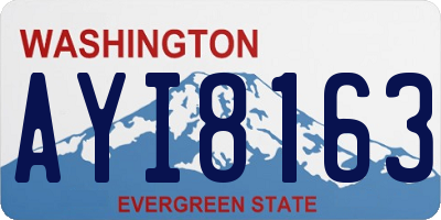 WA license plate AYI8163