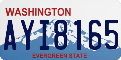 WA license plate AYI8165