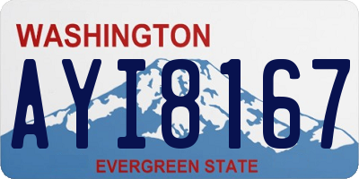WA license plate AYI8167