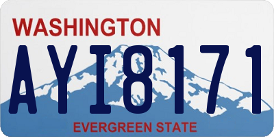WA license plate AYI8171