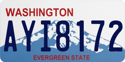 WA license plate AYI8172