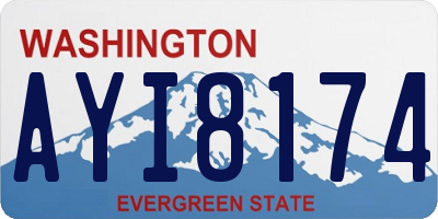 WA license plate AYI8174