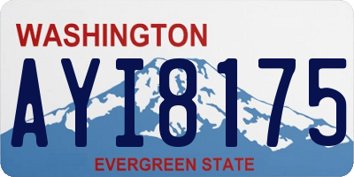 WA license plate AYI8175